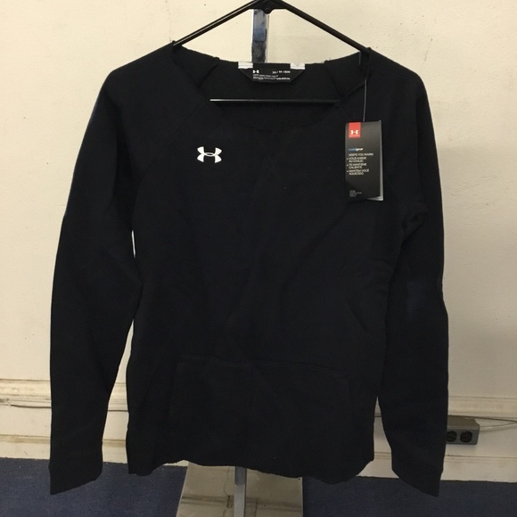 Women’s Under Armour Hustle Crew - Black - Picture 1 of 2